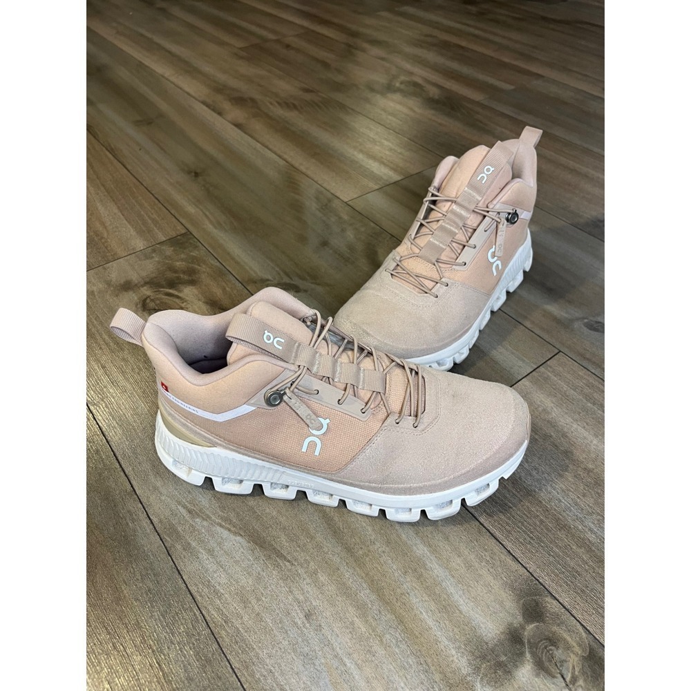 On Cloud Waterproof Mid‎ Top Running Shoes Women US 9.5 EUR 41 Pink